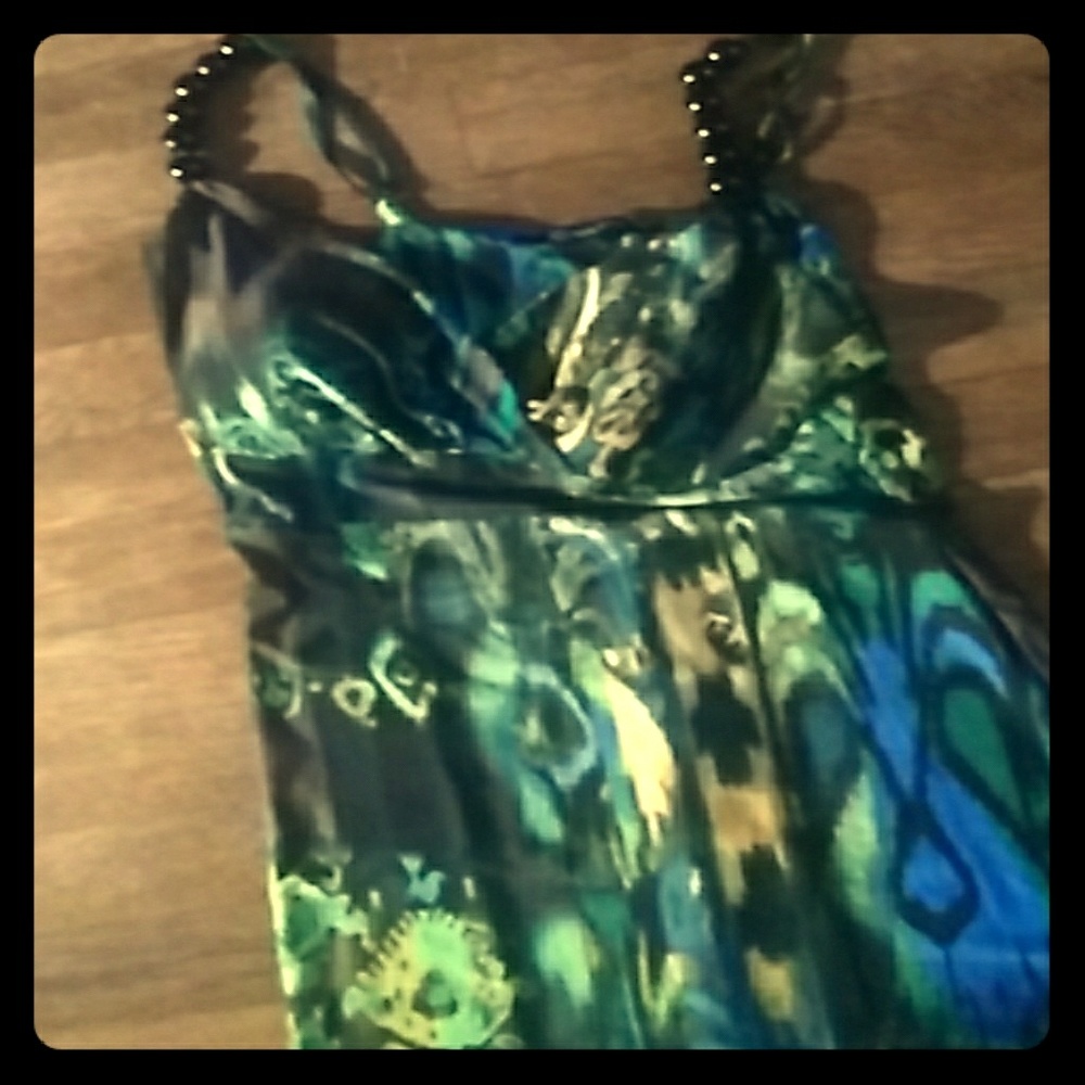 Milano siza small peacock maxi dress